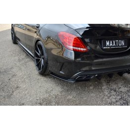 Накладки сплиттеры боковые на задний бампер на Mercedes C W205 C43 AMG